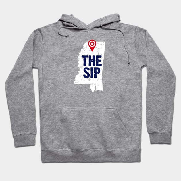 The Sip, Mississippi, State of Mississippi, Map Art, Map, Location, Oxford, Oxford ms, Oxford Mississippi Hoodie by TheShirtGypsy